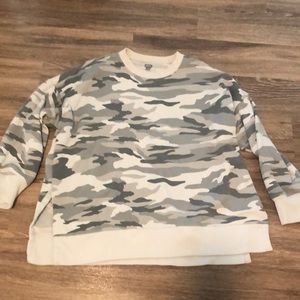 Aerie, oversized, camo crew neck sweatshirt